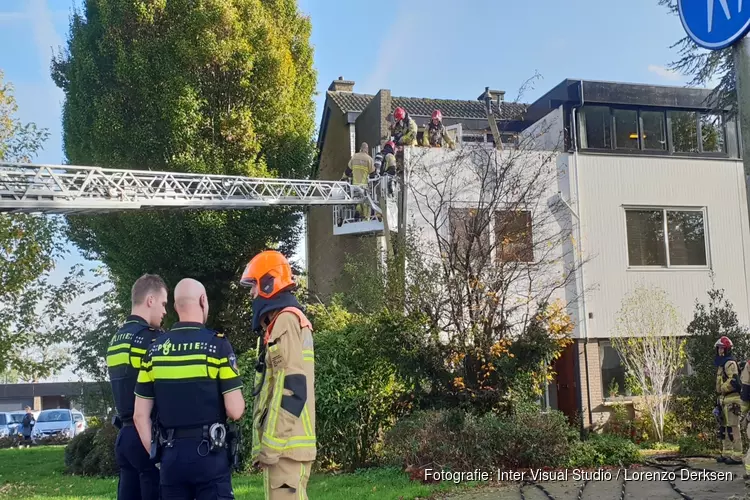 Brand in muur woning Landsmeer