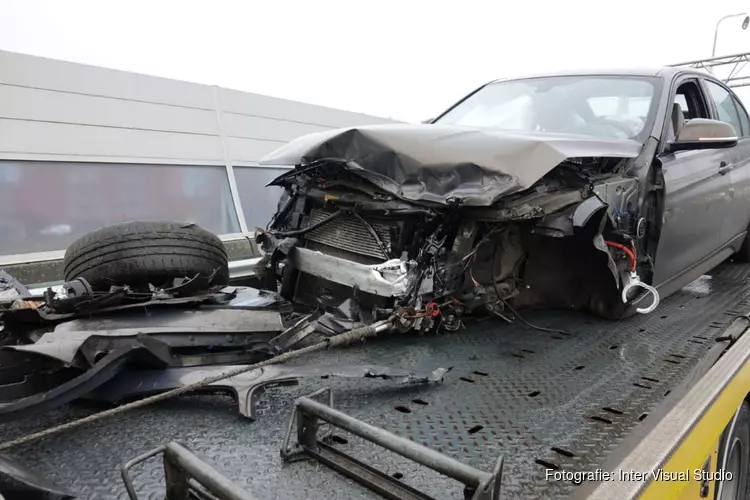 Auto crasht op A7