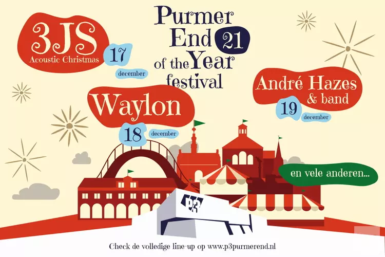 Waylon, André Hazes & Band, 3JS en Bizzey headliners PurmerEND of the Year Festival