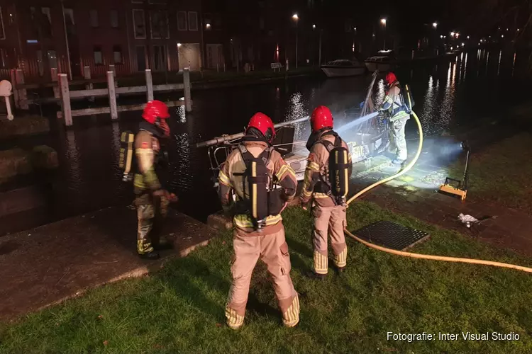 Bootje in brand in Purmerend