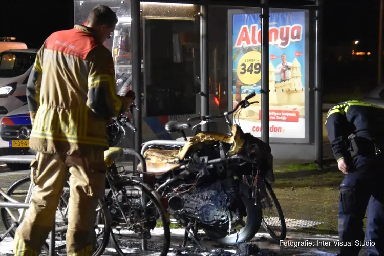 Scooter door brand beschadigd in Purmerend