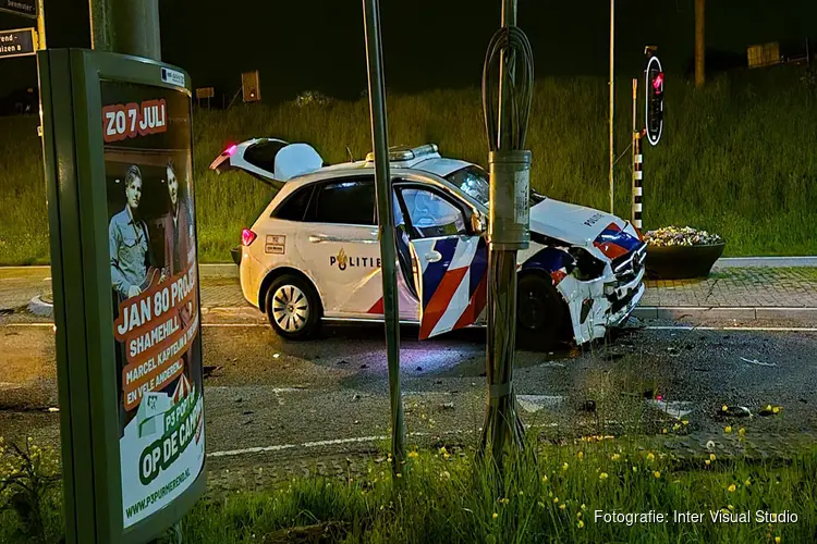 Ongeluk met politieauto in Zuidoostbeemster
