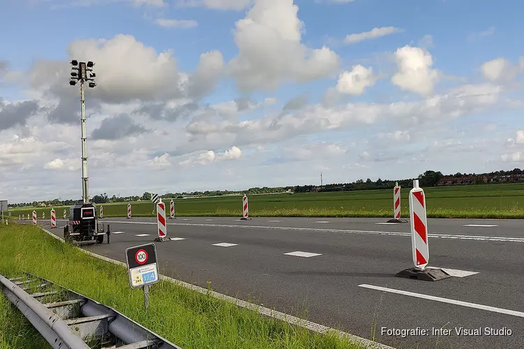 Uitvoegstrook viaduct N244 ingekort vanwege veiligheid