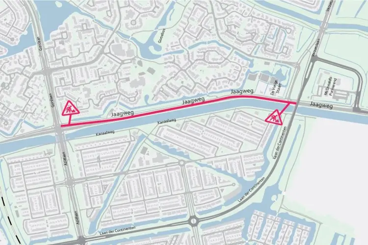 Jaagweg volgende week deels afgesloten