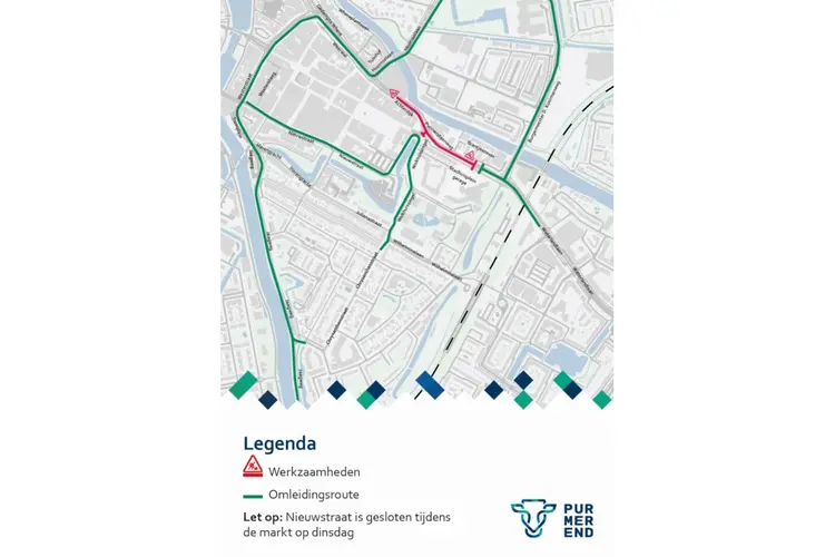 Kruising Gedempte Where – Purmersteenweg – Plantsoengracht dicht