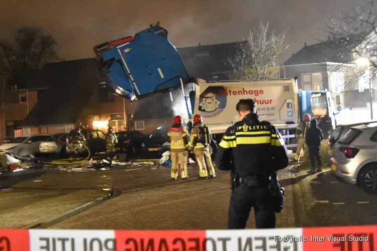 Brand in vuilniswagen in Purmerend