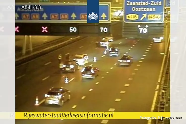 Enorme files op A8 en A7 richting Amsterdam na ongelukken