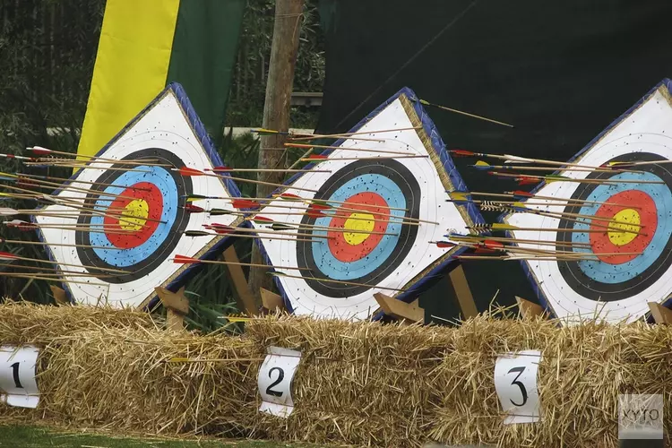 Finale internationale competitie handboogschieten Lowlands Shootout in Purmerend